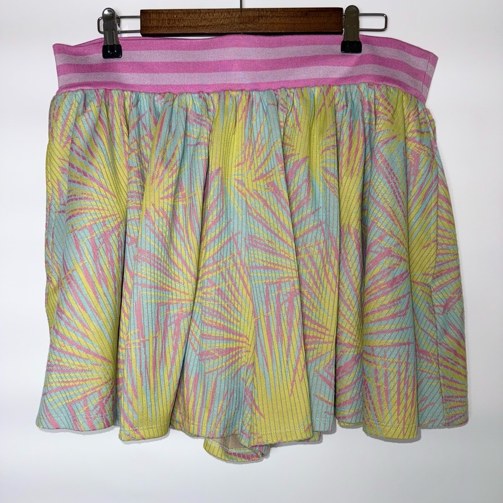 Emily McCarthy Palm Print Skort Preppy Resort Coastal Tennis Skirt XL - Picture 5 of 8